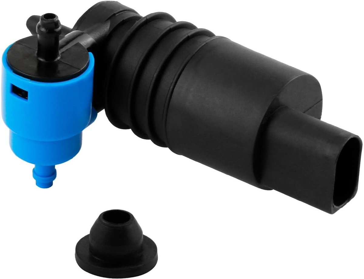 NTHProducts - Windscreen Wiper Pump - 12V - Krachtige Waterpomp - Compact - Geschikt voor Golf 4, 5, 6 en A3, A4, A6 - Perfect voor schone voorruit