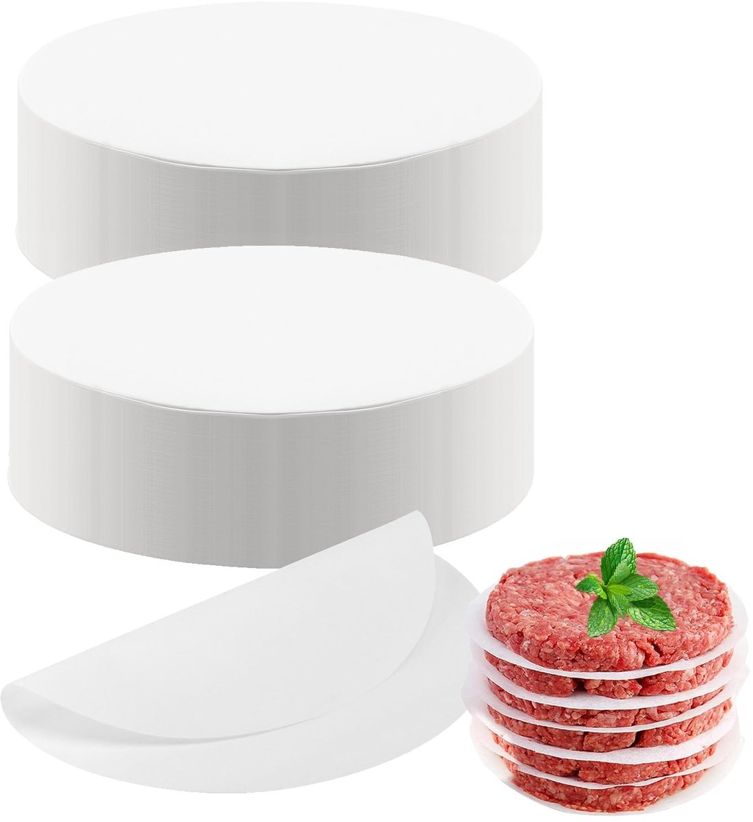 Rond Hamburgerpapier - Antiaanbaklaag - 1500 stuks - 11 cm