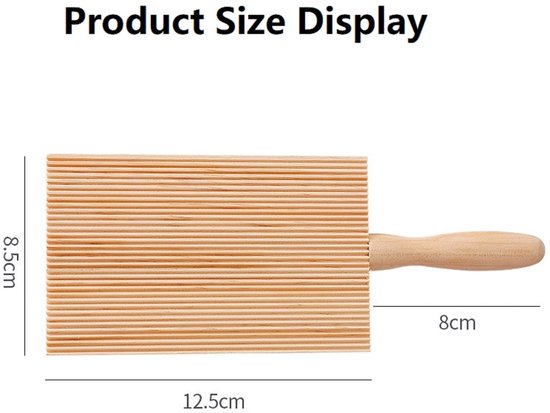 MTTProducts - Pasta Board - Gnocchi Roller - Perfect voor Thuis Koken - Houten Snijplank - Voor Gnocchi en Garganelli - Handig Keukengerei - Duurzaam M... van Mttproducts — afbeelding 3