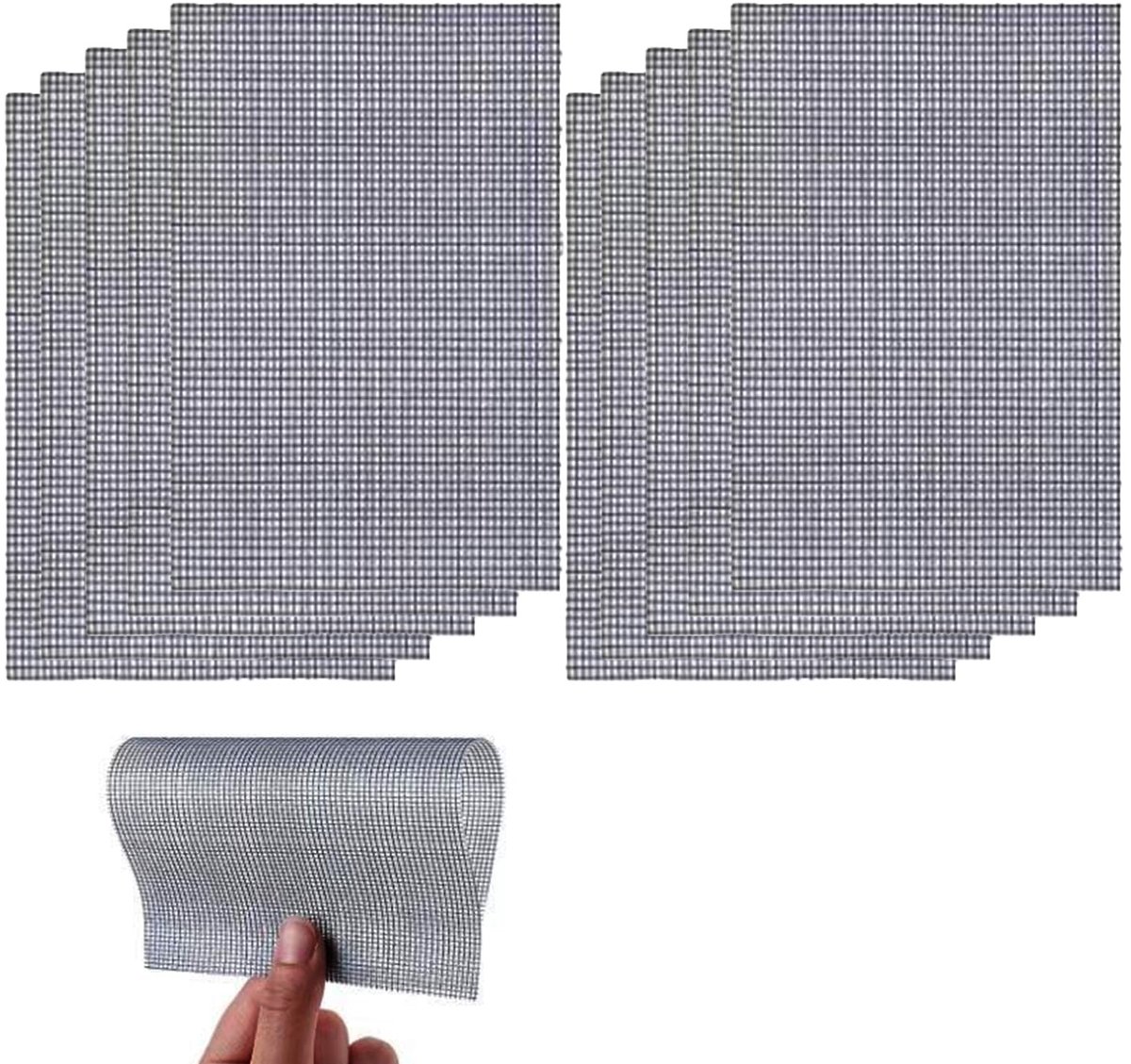 MTTProducts - Mosquito Net Repair Patches - Zelfklevend - 10 Stuks - 130 x 180 mm - Waterproof - Makkelijk te gebruiken - Voor Ramen en Deuren