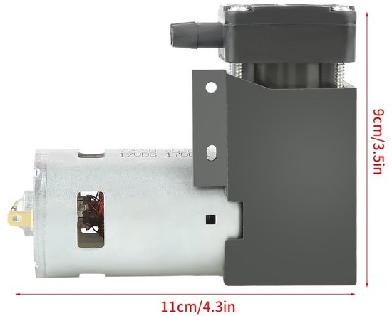 Shopcentral - Mini Oil Free Vacuum Pump - Micro Vacuum Pomp - Compact en krachtig - 12 Volt - Ideaal voor vacuümverpakkingen - Voor medische toepassingen van Merkloos — afbeelding 5