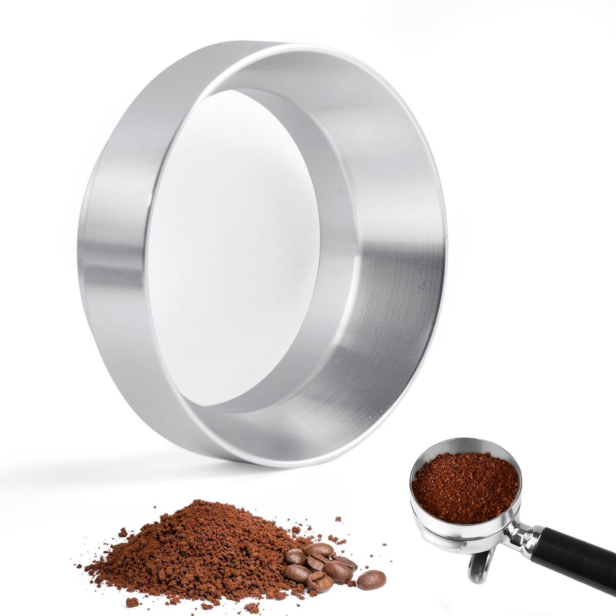 Magnetische Doseringsring 51mm voor Koffie, Aluminium Vuilafscheider voor Porta Filter, Barista Accessoires voor Espresso Machines en Koffiezetapparaten