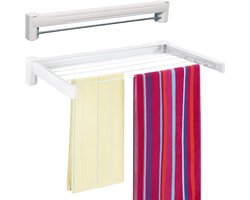 RUX® Wanddroogrek Inklapbaar - Wanddroogrek - Wit - 37cm x 70cm x 11cm