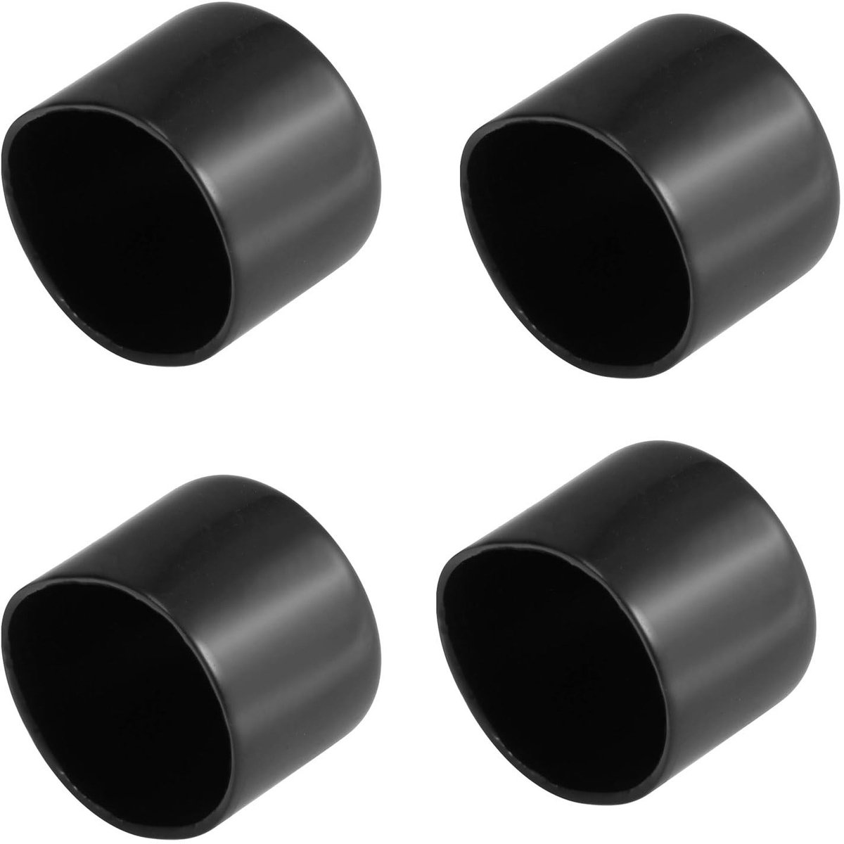 Allecto - Rubber eindkappen - Draadbeschermers - Zacht en elastisch - Zwart - Flexibele afdekkingen - Geschikt voor schroeven en buizen - 4 stuks