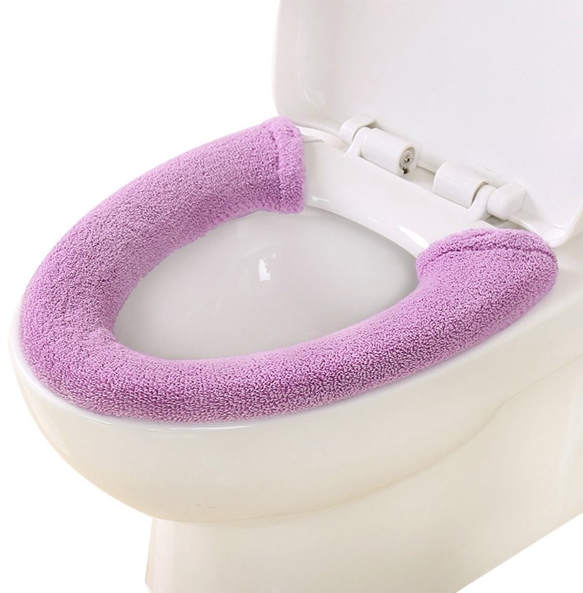 Allecto - Warm Toilet Seat Cover - Toilet Seat Pad - Comfortabel en Warm - Paars - Geschikt voor Universele Toiletzittingen - Wasbaar en Dikker