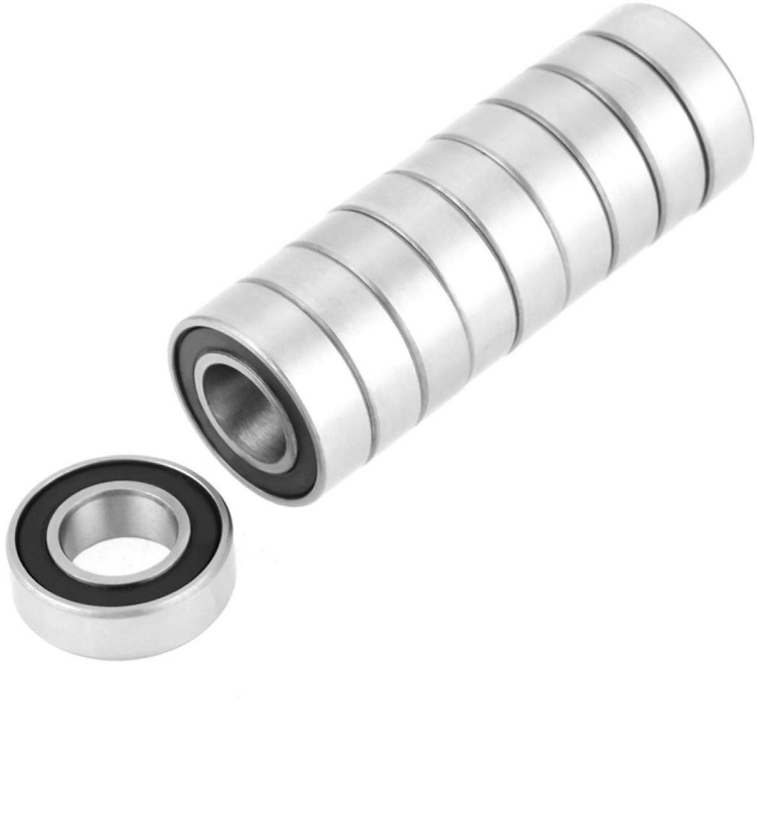 Allecto - Lagertjes - Kogellagers - Rubber afgedicht - 8x16x5mm - Diepgroef - 10 stuks - Geschikt voor hobbyprojecten