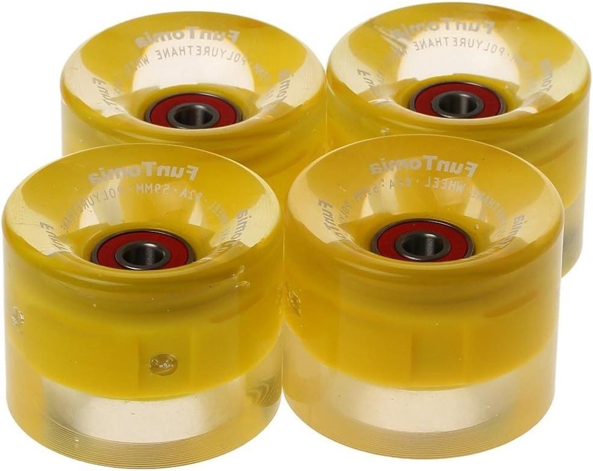 LED Skateboard Wielen Mini Cruiser Wielen Freeriden Dancing Sliden Zelfopladend LED Licht 59x45mm 82A