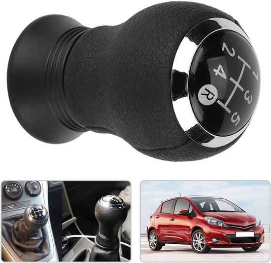 Schakelpookknop - Versnellingshendel - Voertuigaanpassing - Ergonomisch design - 5 versnellingen - Leer van Merkloos — afbeelding 5