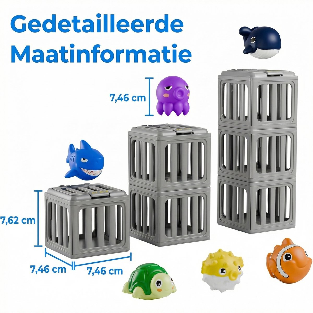 Sogiol® Duikspeelgoed - Duikspeelgoed voor Kinderen - Zwembad Speelgoed - 6 Zeedieren & 6 Duikkooien - Waterspeelgoed -voor buiten, strand, meer en zomerfeest – foto 5
