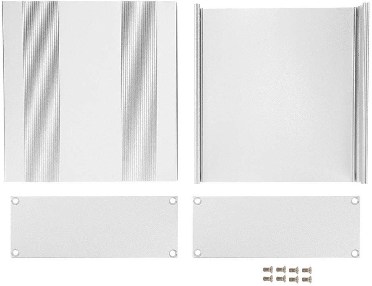 Project Behuizing - Elektronisch Aluminium - DIY Projecten - Goede Warmteafvoer - Mat Zilver