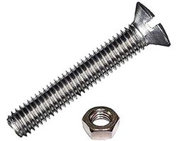 Merriway BH02522 Machineschroeven met verzonken kop met sleuf, 100 stuks, 100 stuks, M3 x 25 mm, helder verzinkt, 100 stuks