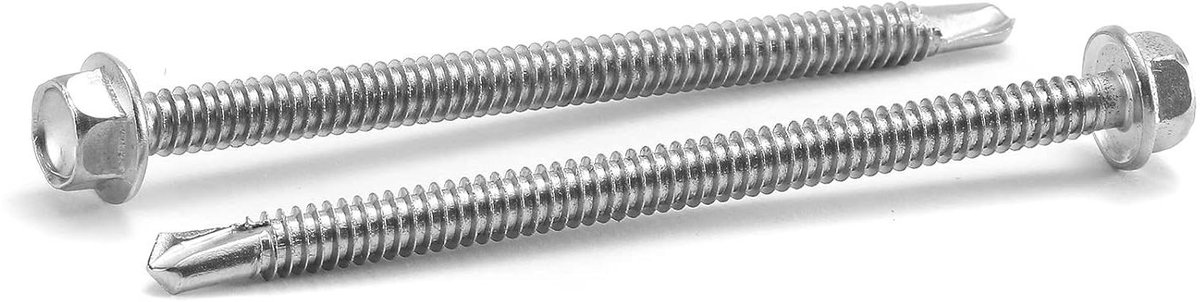 Plaatwerk Schroeven - Zelftappende Schroeven - Metaal Bevestigen - 410 Roestvrij Staal - 3 Inch - Zilver