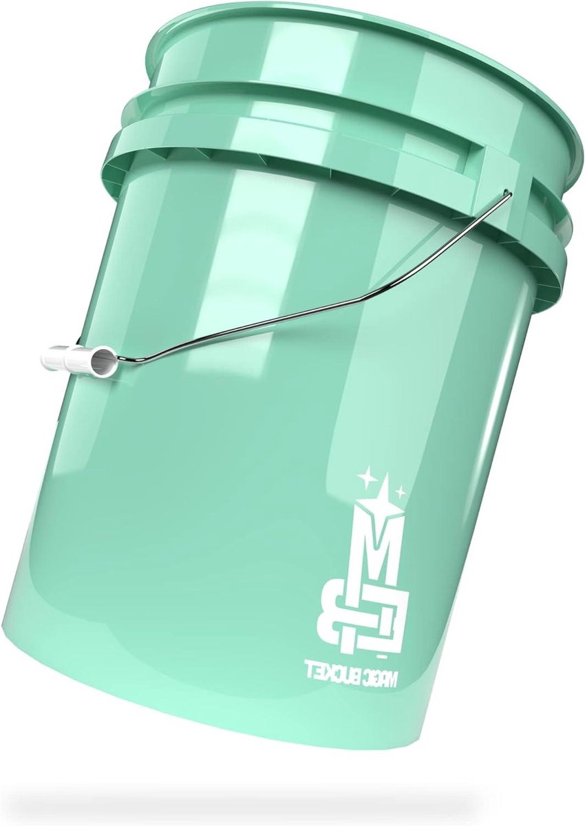 Wasemmer Auto - Reinigingsemmer - Auto poetsen - Extra stabiele wand - 20 liter - Mintgroen
