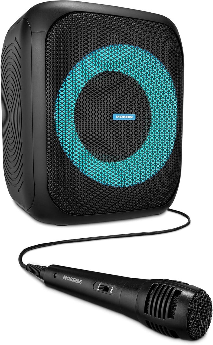 Party Luidspreker - Draagbare Speaker - Feest Geluid - Met Microfoon - 50W RMS - Zwart