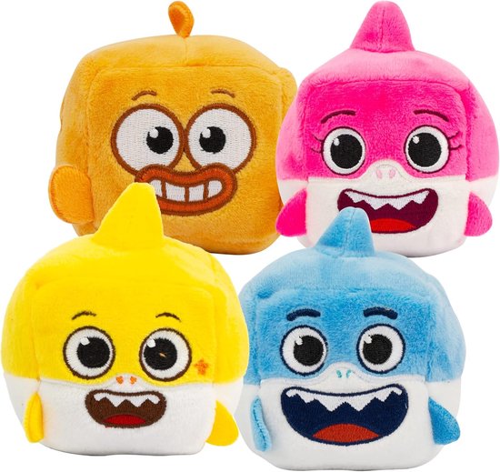 Baby Shark Kubus Pluche - Knuffel Dobbelsteen - Muziek Luisteren - Zacht Pluche Materiaal - Niet Gespecificeerd - Lichtblauw van Baby Shark — afbeelding 3