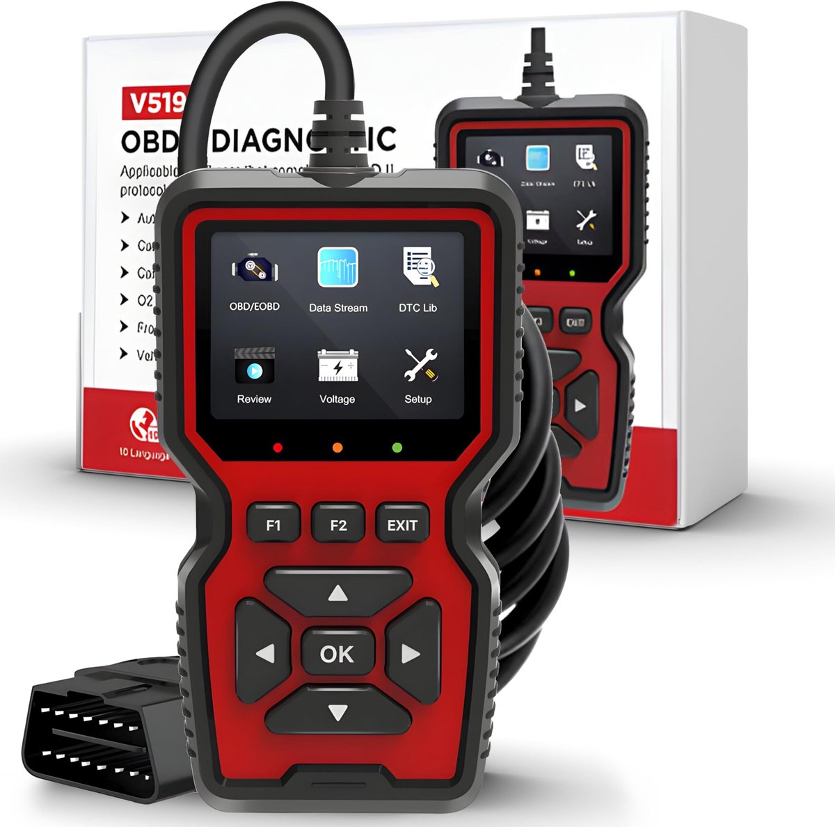 Retoo OBD2 Diagnosetester - Universele Auto Foutcode Lezer voor Europese Voertuigen