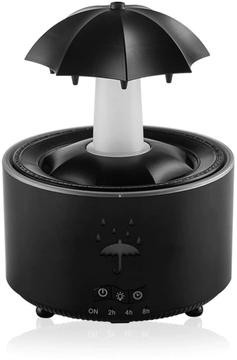 Nikou Aroma Diffuser en Humidifier - 7 Kleuren, Ultrasonisch, Met Afstandsbediening (Zwart)