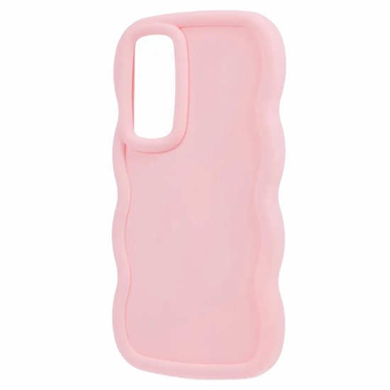 Étui adaptée pour Samsung Galaxy S24 FE - Coque arrière en silicone Phonesta Wavy - Rose