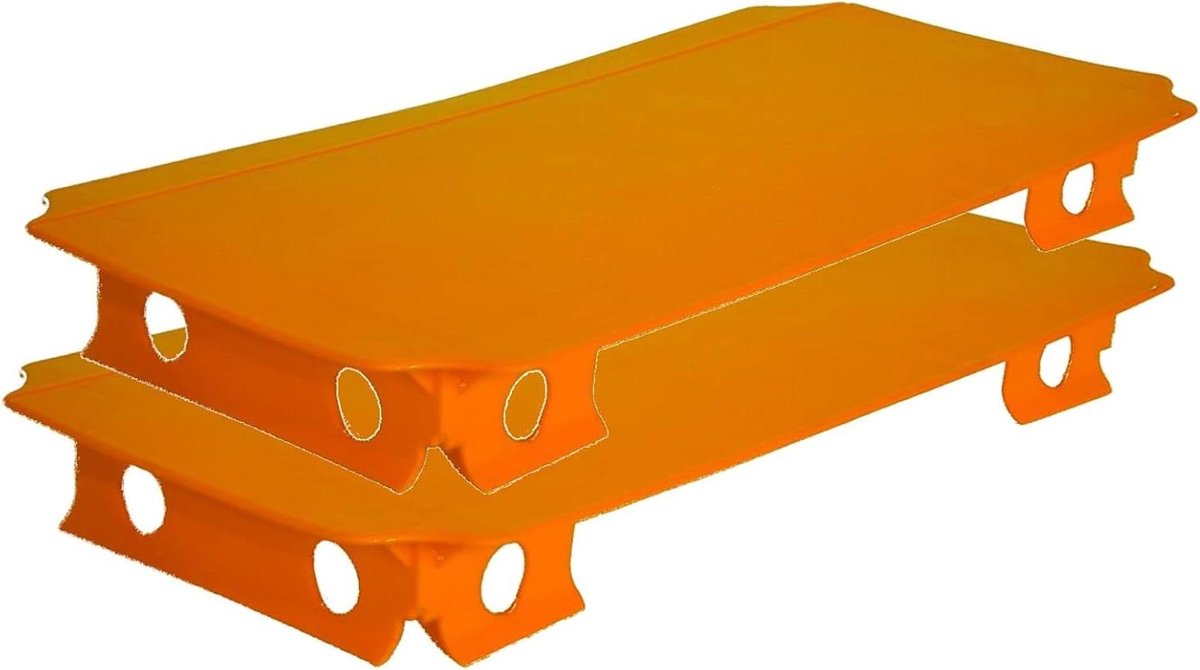 move and stic Set van 2 borden oranje 20 x 40 cm voor uitbreiding van klimrek en speeltoren