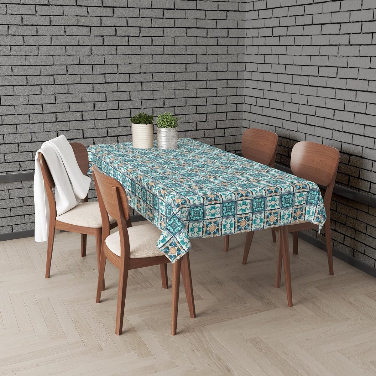 Tafelkleed Rechthoekig - Afwasbaar Kleed - Buiten Eten - Waterafstotend - 140 x 400 cm - Mozaïek