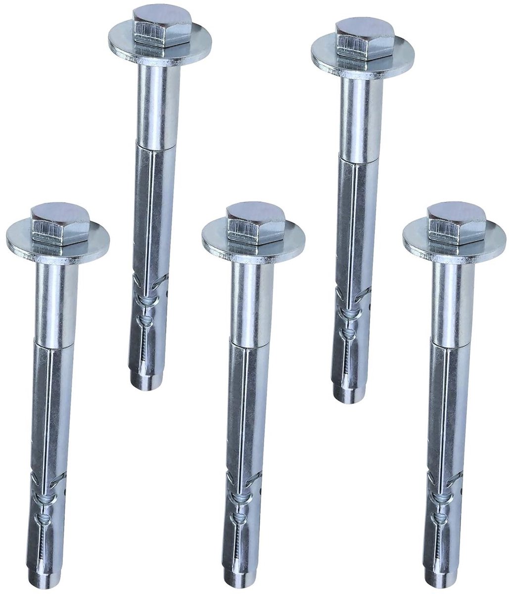 Ankerbouten Set - Bevestigingsbouten Pluggen - Beton Bevestigen - Hoge Breukvastheid - Ø10mmx110mm M8 - Verzinkt