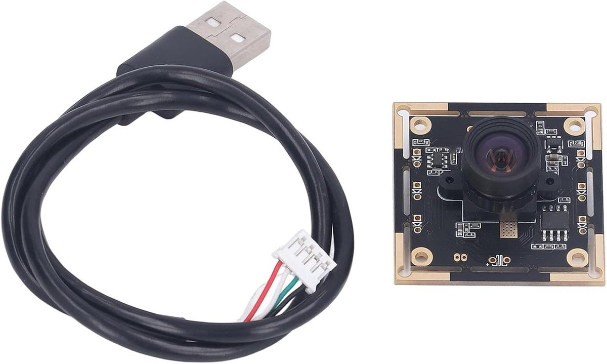 USB Camera Module - 1MP Camera - QR Code Scanning - 100 Graden Kijkhoek - Compact - Zwart