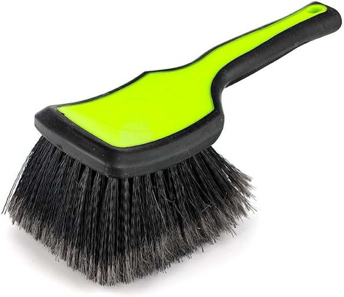 Wiel Borstel - Velgborstel - Auto Wassen - Gemarkeerde Borstelharen - 25.5 cm - Zwart Lime
