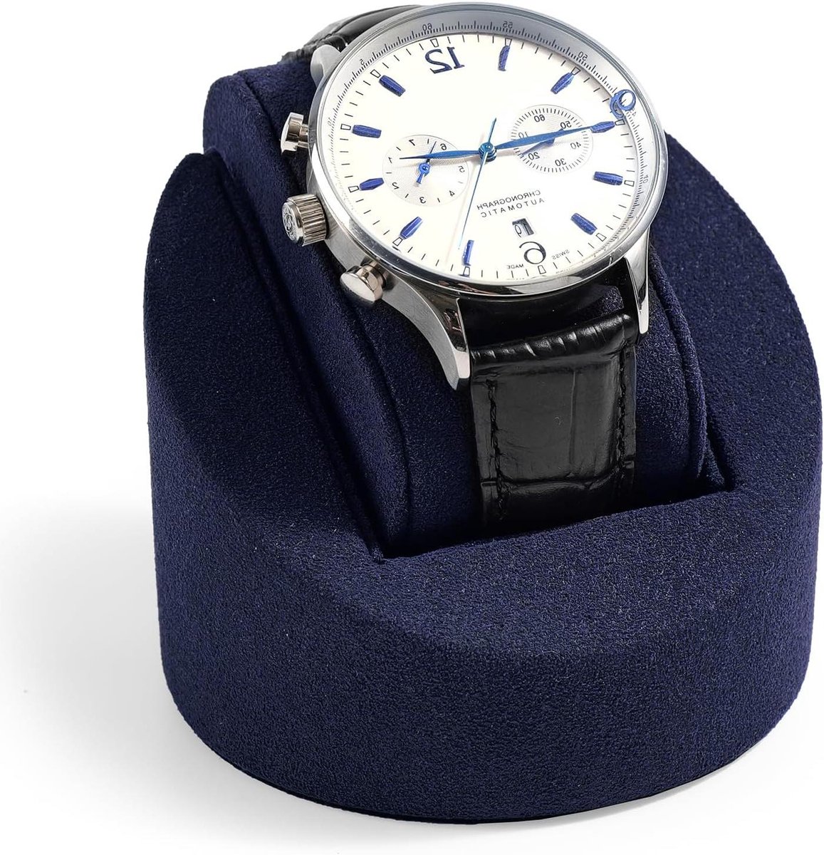 Horloge Standaard - Horloge Houder - Veilig Opbergen - Handgemaakte Kwaliteit - 8x8x8 cm - Blauw