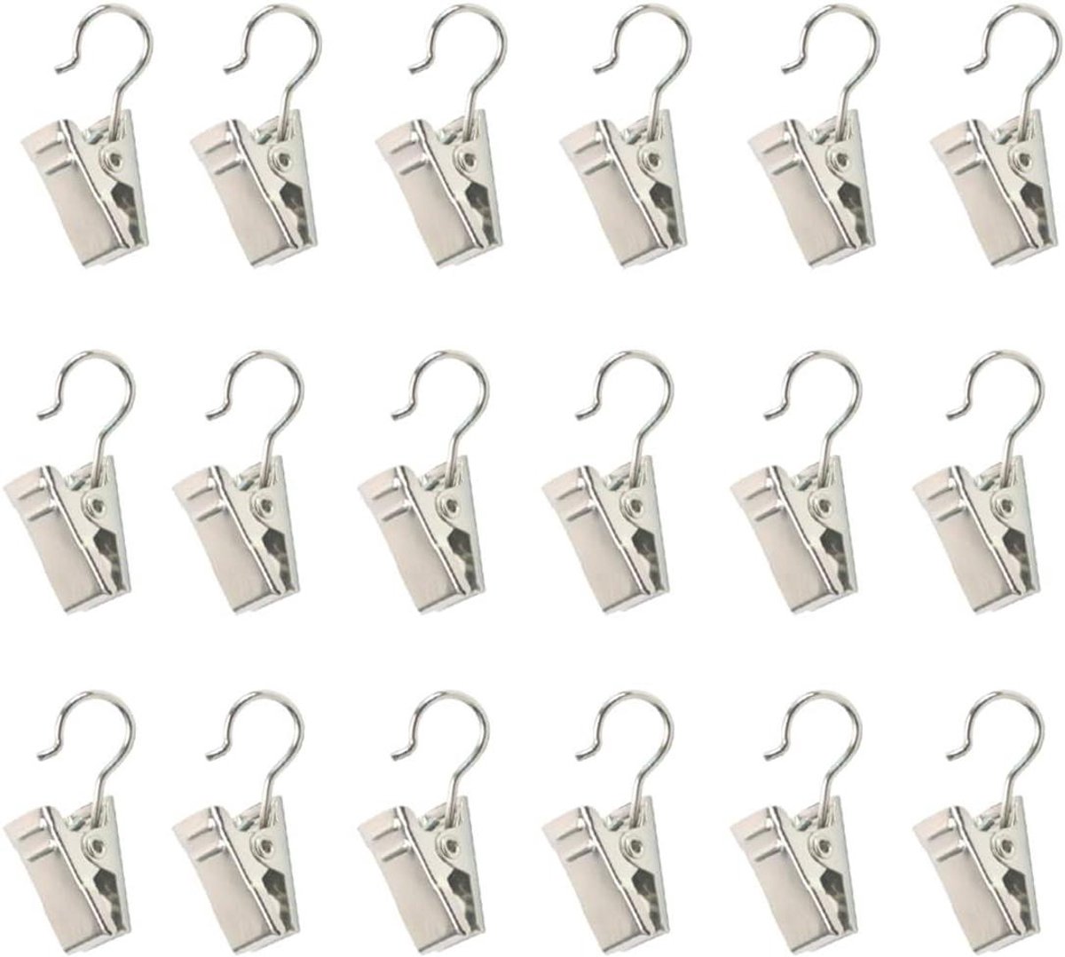 Gordijn Clips - Hanger Haken - Decoratie Ophangen - Stevig Metaal - 3.2 cm Lang - Zilverkleurig