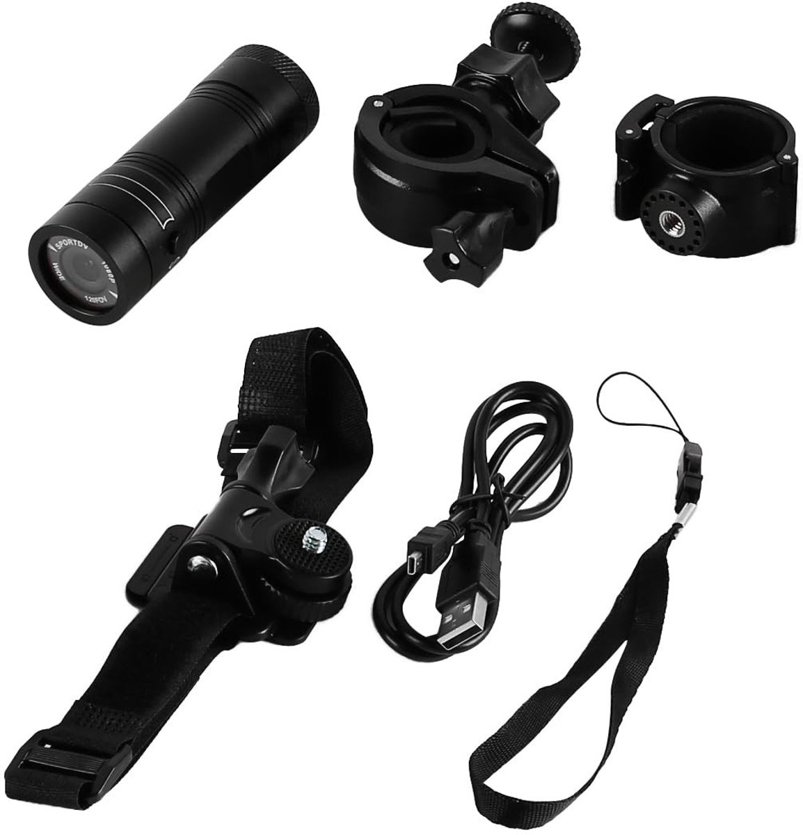Allecto - 1080P Sportcamera voor Fietsen en Motorrijden - 120° Ultra Wide Angle