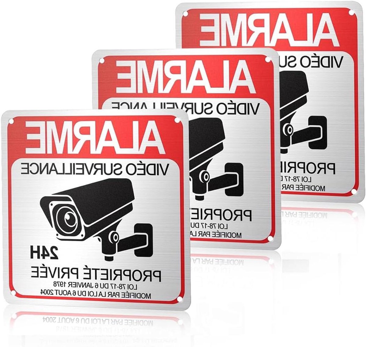 Bewakingsbord - Waarschuwingsbord Camera - Veiligheid Verhogend - Waterdicht Aluminium - 15x15 cm - Meerkleurig