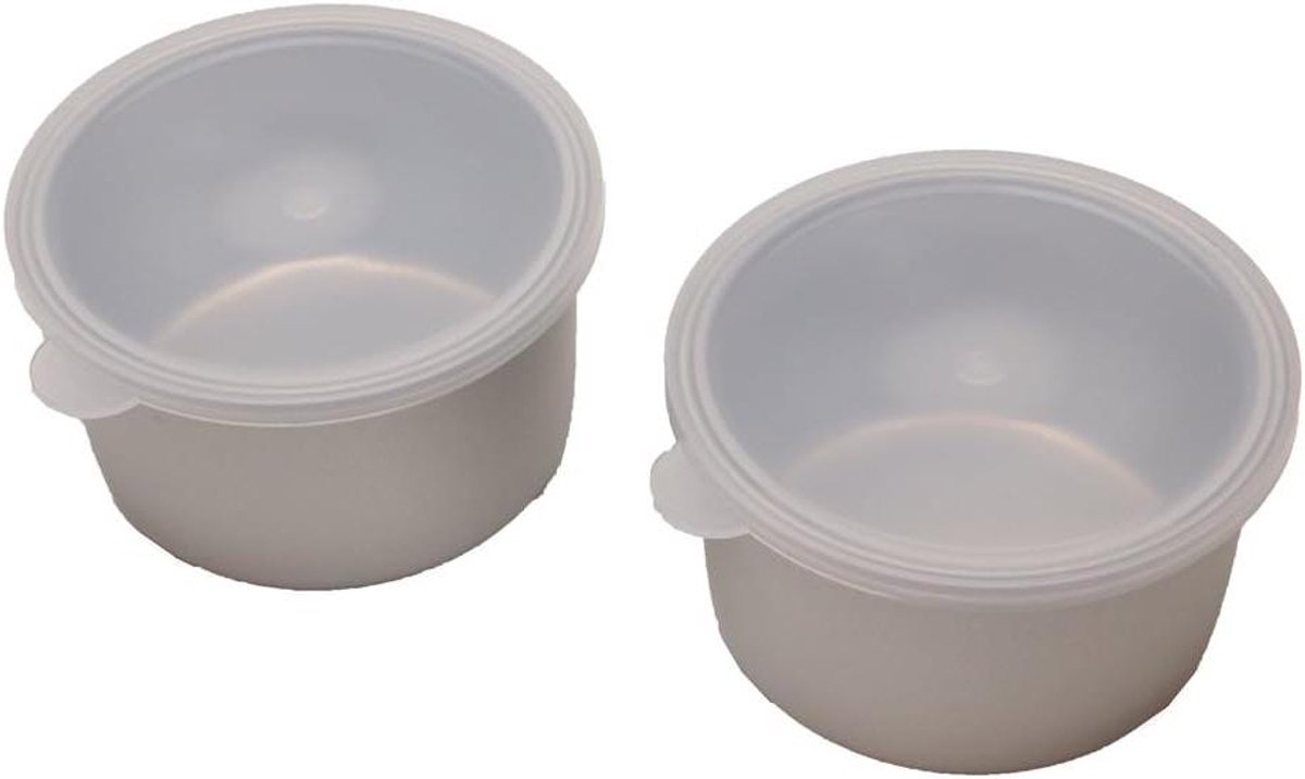 Aluminium IJsmaker - IJsbeker Set - Zelf IJs Maken - Dubbele Set - 40 Gram - Zilver