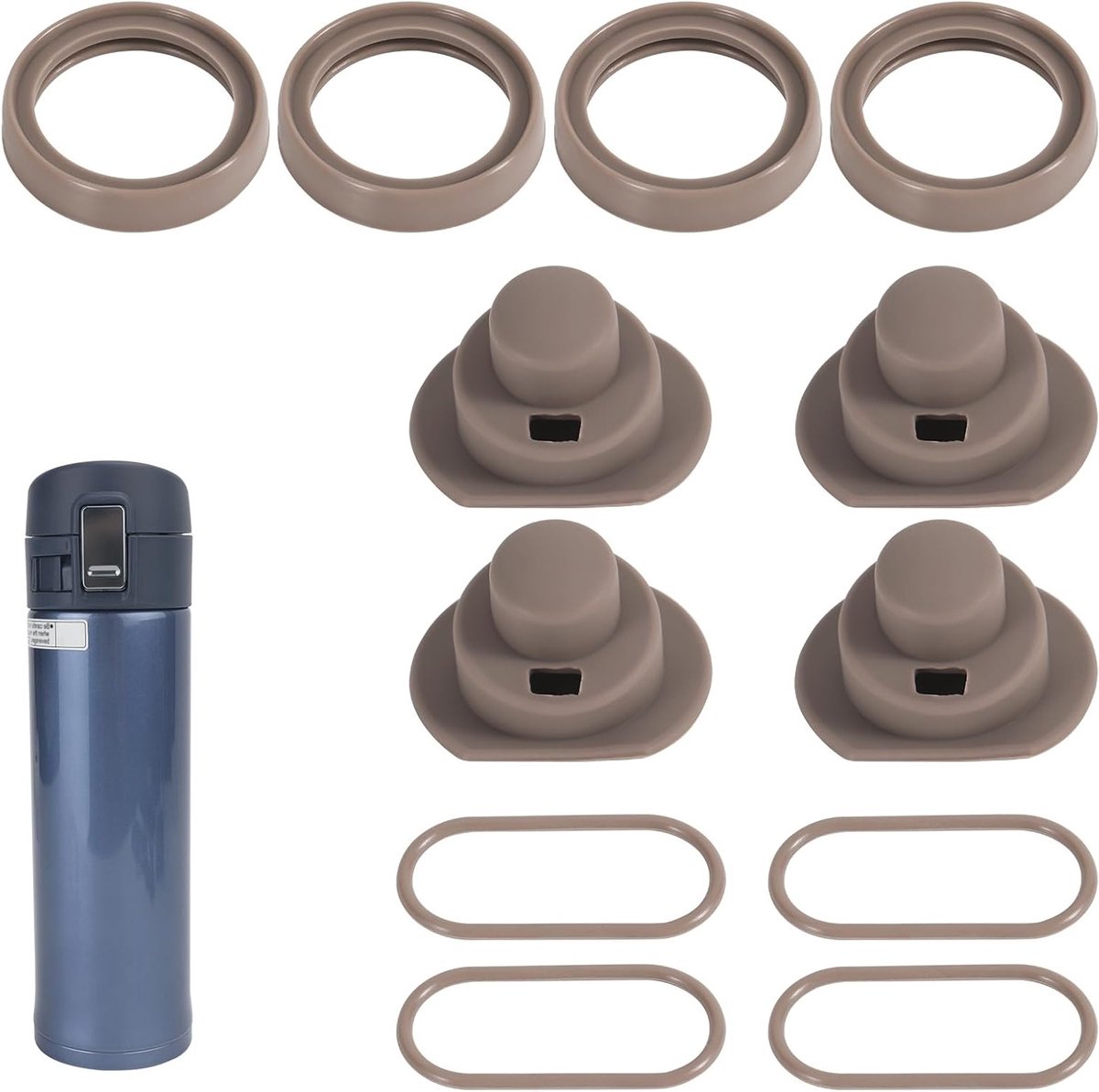 Vervangende Siliconen O-ringen voor RVS Mokken - Lekvrije Deksels en Stoppen voor 16oz en 12oz Waterflessen, Geschikt voor SM-K Serie, BPA-vrij Accessoires