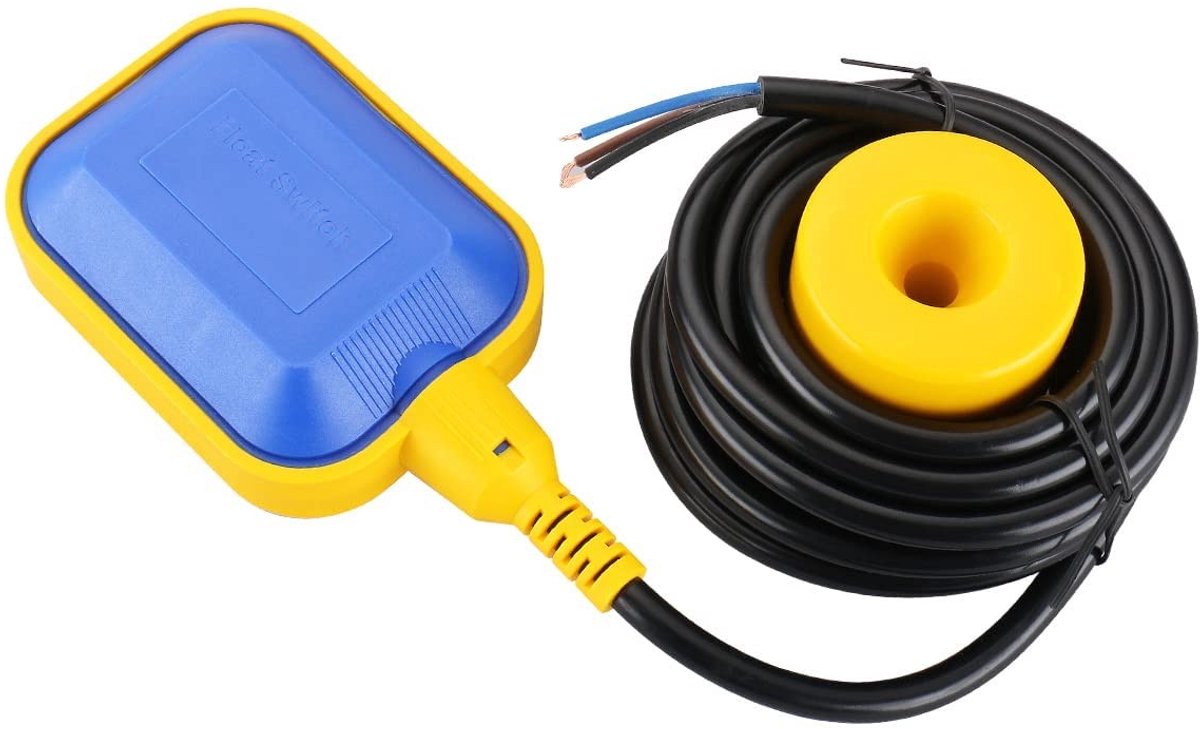 aladdien - Vlotterschakelaar - Waterniveau Controller - 4M Kabel - Waterpomp - Watertank - Betrouwbaar en Efficiënt - Geschikt voor Tankpompen