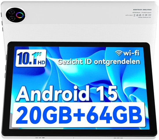 Hotlight C10 - Android 15 Tablet - 10.1 inch - 20(3+17)GB RAM/64GB ROM– 5000mAh - Wit