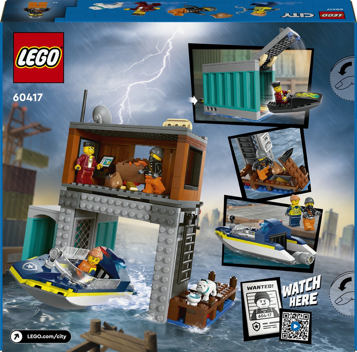LEGO 60417 City - Politiespeedboot en boevenschuilplaats — afbeelding 9