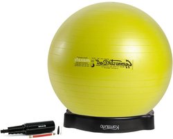 Gymnastiekbal - Fitnessbal Pilatesbal - Rugbuiktraining Revalidatie - Latexvrij Flexton Silpower - 42 cm - Limoengroen