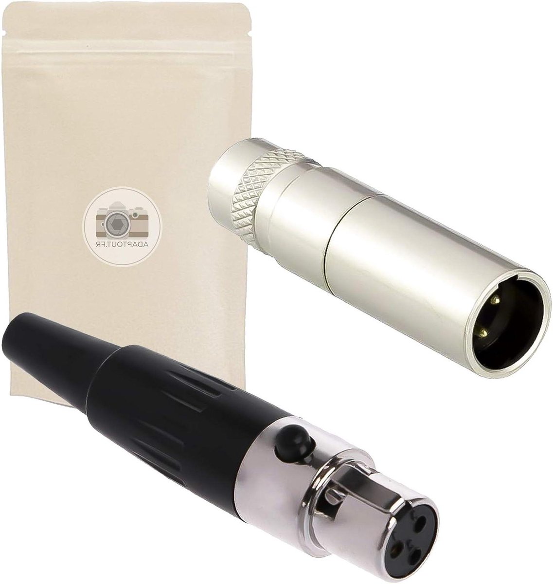 Mini XLR Adapter - Audio Kabel - Professioneel Gebruik - Soldeer Connectoren - 3 Pinnen - Zilver