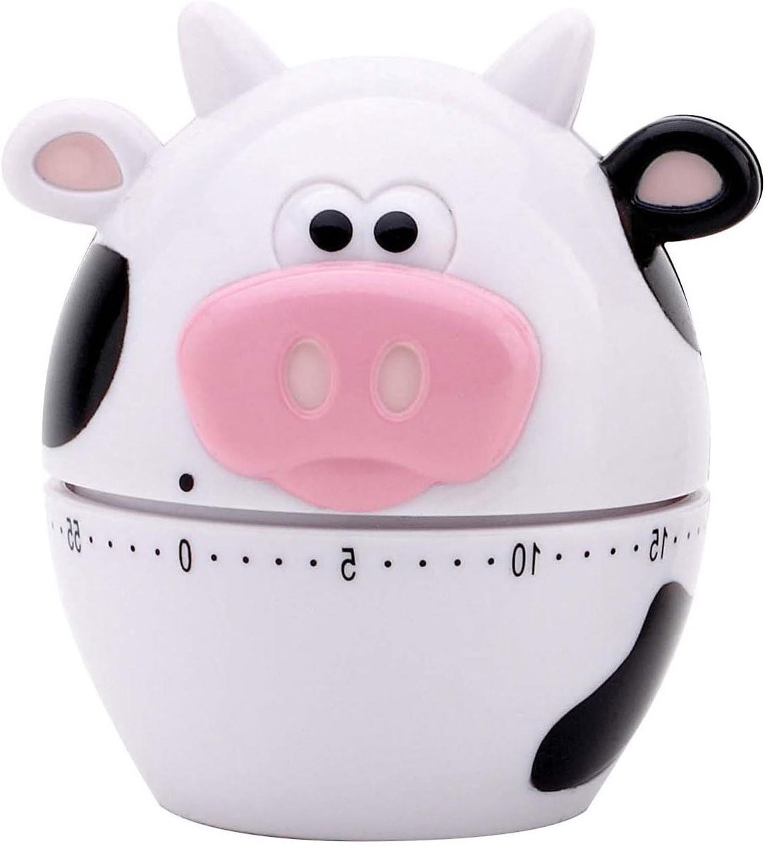 Koe Keukentimer - Kookwekker Timer - Koken en Bakken - Dieren Vorm - 91 Centimeter - Wit