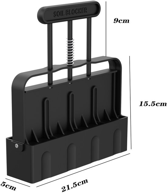 Handmatige Soil Block Maker - Zaailing Blokken Maken, Tuingereedschap voor Planten, Fruit en Groenten - 5×5 cm Zaaiblok Maker van Merkloos	 — afbeelding 3