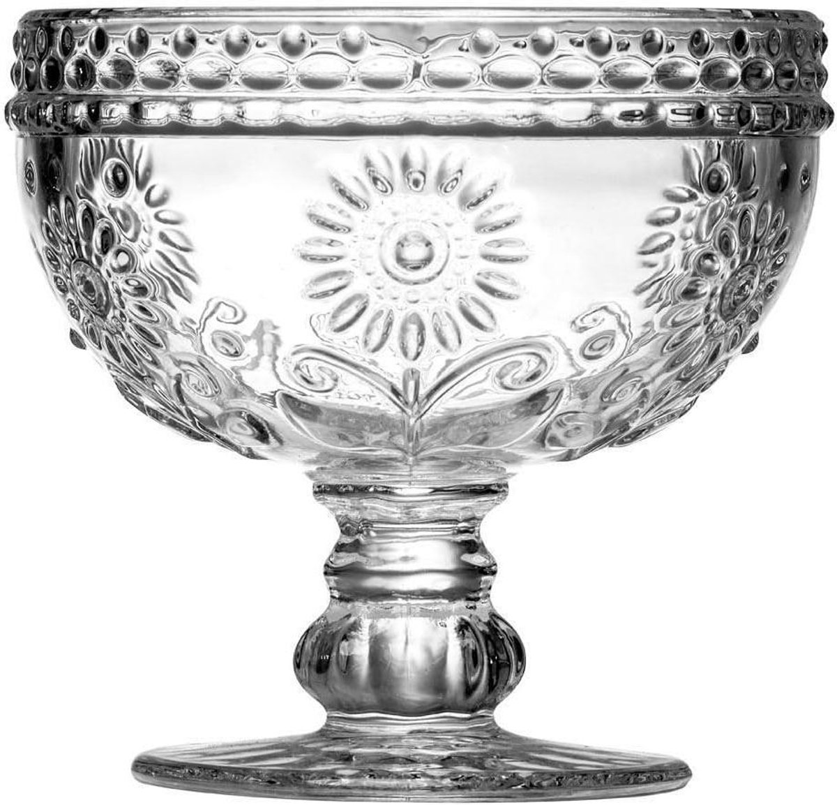 Sundae Glas - Dessert Kom - Nagerechten Serveren - Glazen Scherven Design - 300 ml - Transparant