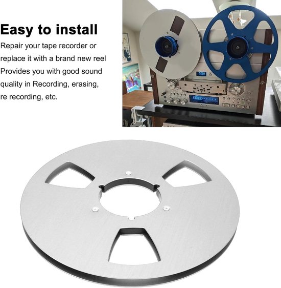 Lege Wikkelspoel - Opname Spoel - Bandrecorder Herstellen - Aluminiumlegering - 105 inch - Zilver — afbeelding 2