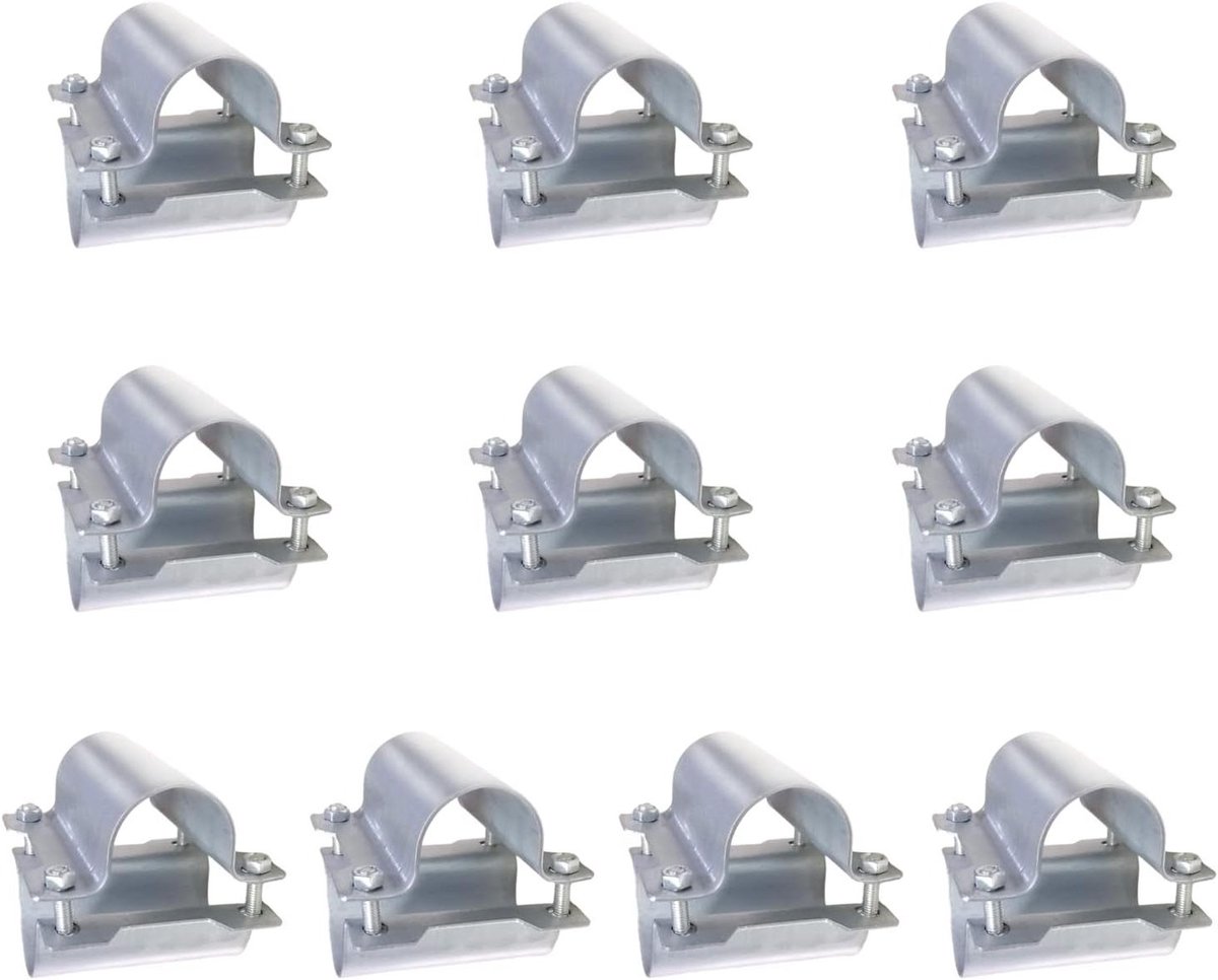 Kasklemmen Kruisstukken - Pijp Connectoren Beugels - Kas Bouwen - Verzinkt Koolstofstaal - 1¼ inch - Zilver