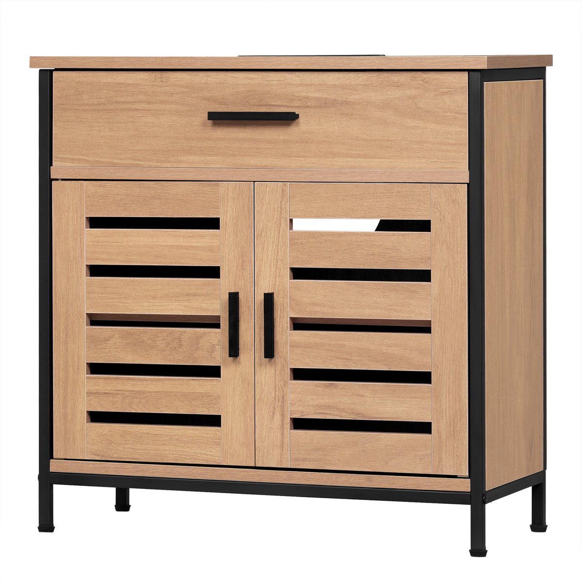 Jently badkamerkast - badkamermeubel - voor onder de wastafel - verstelbare plank - 2 deuren