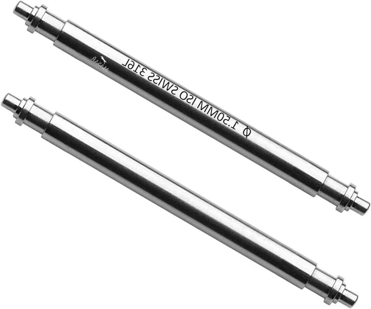 Pumps voor horlogebandjes - Veertjes Spring bars - Horlogebandjes bevestigen - Roestvrij staal 316L - 1.5 mm tot 1.6 mm