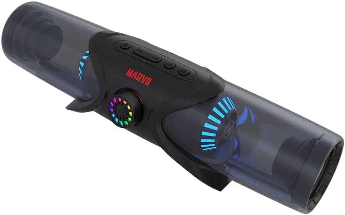 Gaming Luidspreker - Bluetooth Speaker - Muziek Luisteren - Met RGB Verlichting - 332 x 108 x 10 cm - Zwart