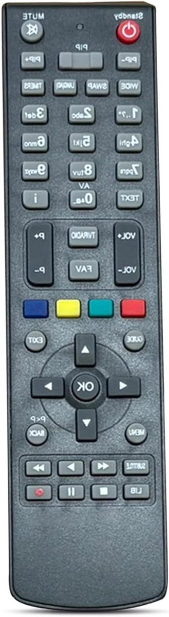 Afstandsbediening - Universele afstandsbediening Decoder afstandsbediening - TV Kijken - Direct Klaar Voor Gebruik - 10 Meter Bereik - Zwart