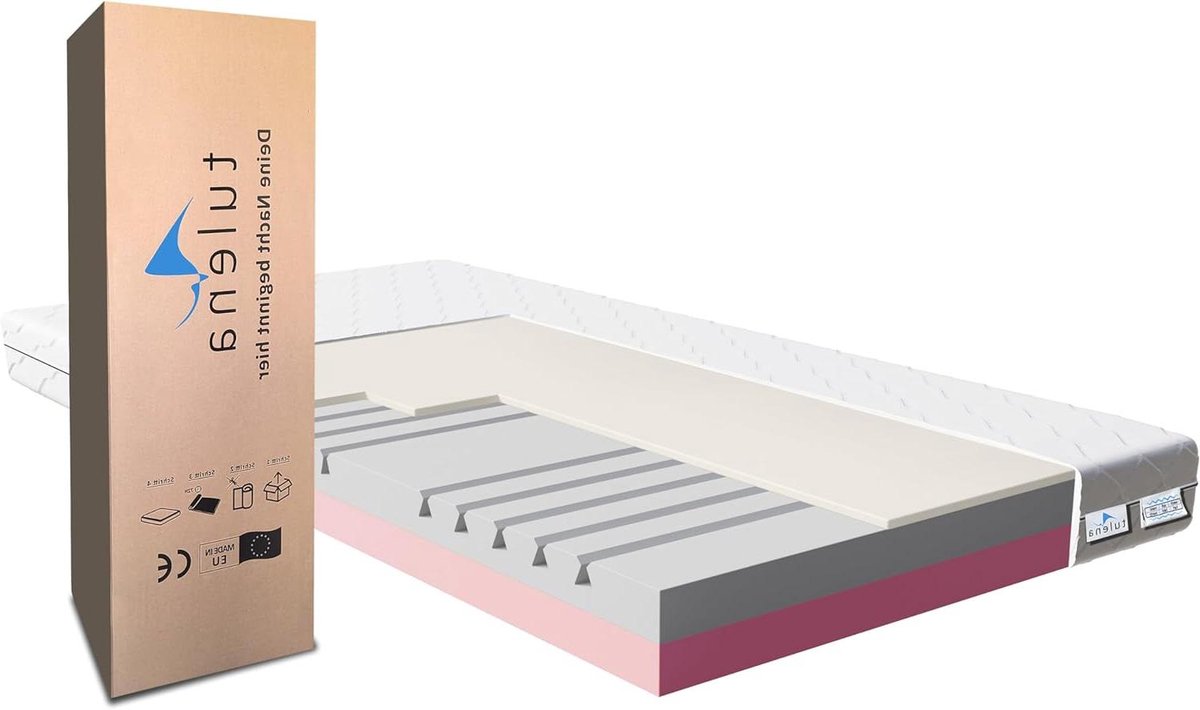 Comfortschuim Matras - Omkeerbaar Matras - Comfortabel Slapen - Dubbelzijdig Comfort - 140x190 cm - Wit