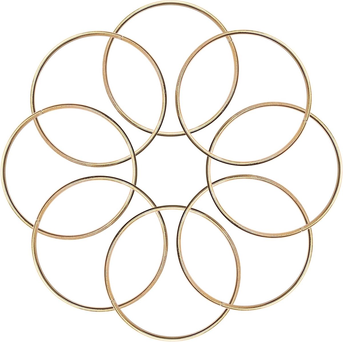 Metalen Knutselringen - Ambachtelijke Hoepels - Dromenvangers Maken - Stevig Gelaste Naden - 15 cm - Goud