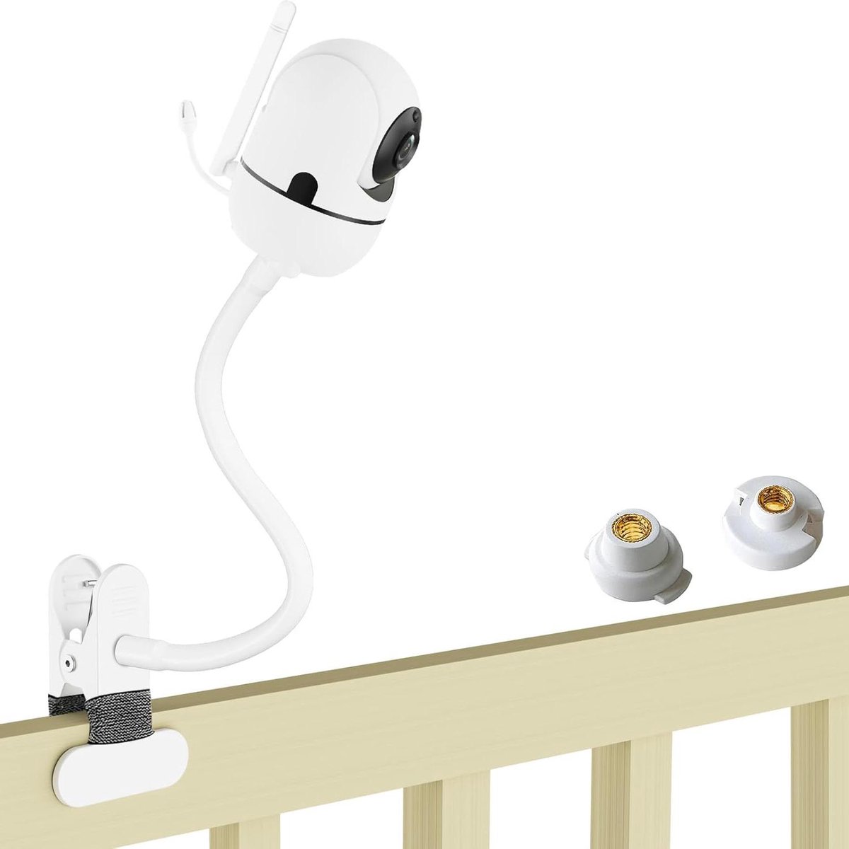 Babyfoon Houder - Camera Mount - Baby in de gaten houden - Verstelbare Zwanenhals Arm - 15.7 inch - Wit
